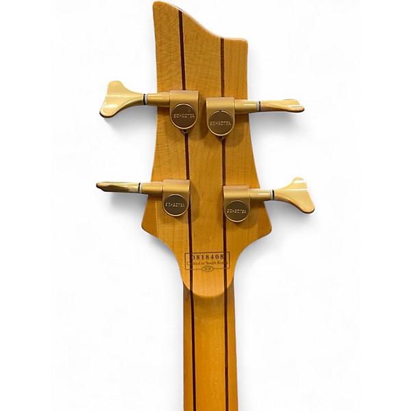 Used Schecter Guitar Research C4 4 String Amber Electric Bass Guitar