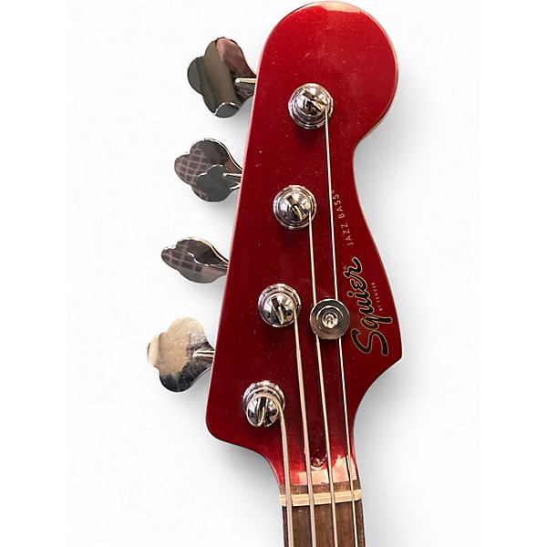 Used Squier Affinity Jazz Bass Candy Apple Red Electric Bass Guitar