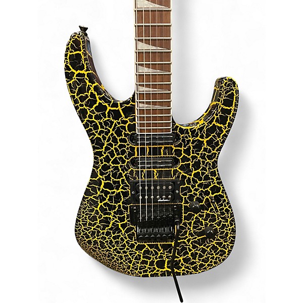 Used Jackson Soloist SL3 DX Yellow/black crackle Solid Body Electric Guitar