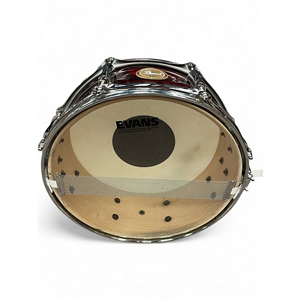Used Pearl 14X5.5 SST SPECIAL EDITION QUILT RED WRAP Drum
