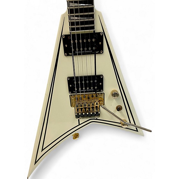 Used Jackson RR3 PRO SERIES Rhoads IVORY W/BLACK PINSTRIPES Solid Body Electric Guitar