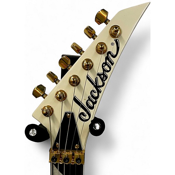 Used Jackson RR3 PRO SERIES Rhoads IVORY W/BLACK PINSTRIPES Solid Body Electric Guitar