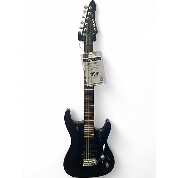 Used Aria MAC-STD-MBK Pro II MAC Series Basswood Black Solid Body Electric Guitar
