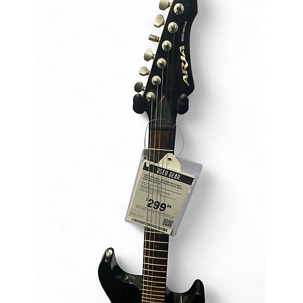 Used Aria MAC-STD-MBK Pro II MAC Series Basswood Black Solid Body Electric Guitar