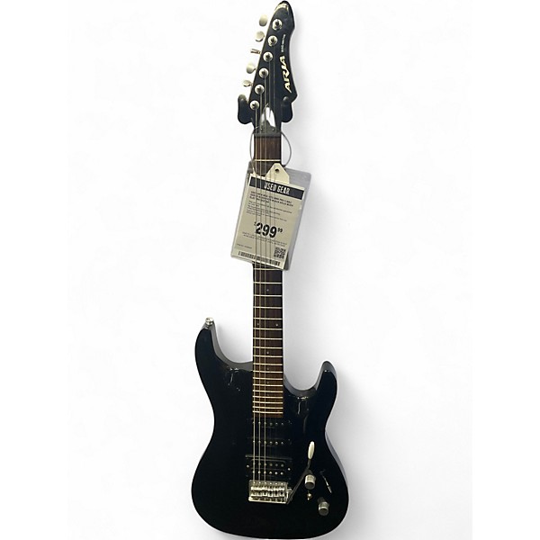 Used Aria MAC-STD-MBK Pro II MAC Series Basswood Black Solid Body Electric Guitar