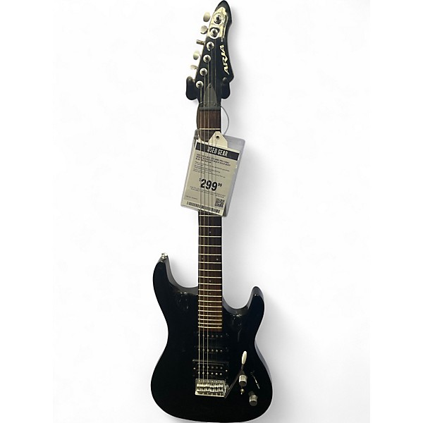 Used Aria MAC-STD-MBK Pro II MAC Series Basswood Black Solid Body Electric Guitar
