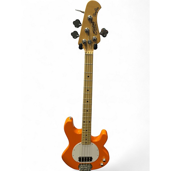 Used Sterling by Music Man Intro Series StingRay RAY2 Orange Electric Bass Guitar