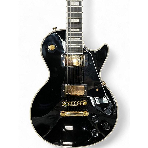 Used Epiphone Les Paul Custom black Solid Body Electric Guitar