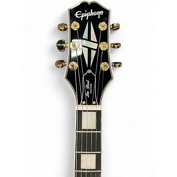 Used Epiphone Les Paul Custom black Solid Body Electric Guitar