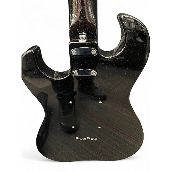 Used Silvertone 1449 reissue black sparkle Solid Body Electric Guitar