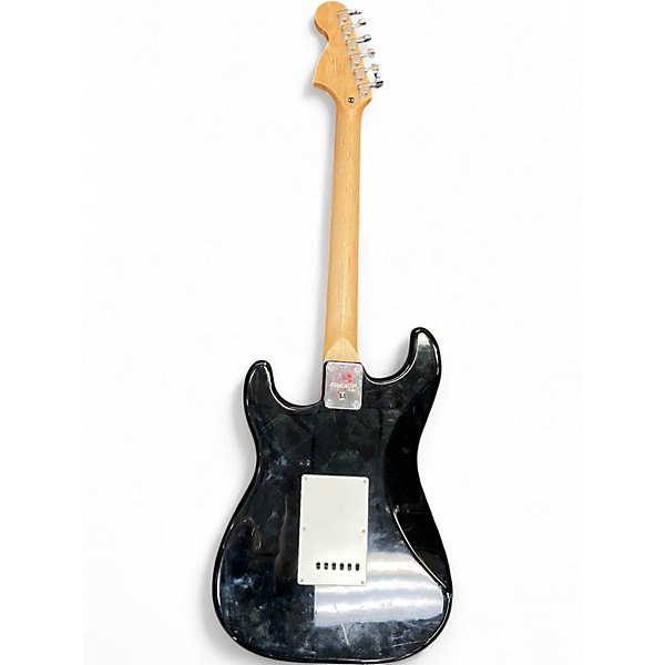 Used Starcaster by Fender Stratocaster Black Solid Body Electric Guitar