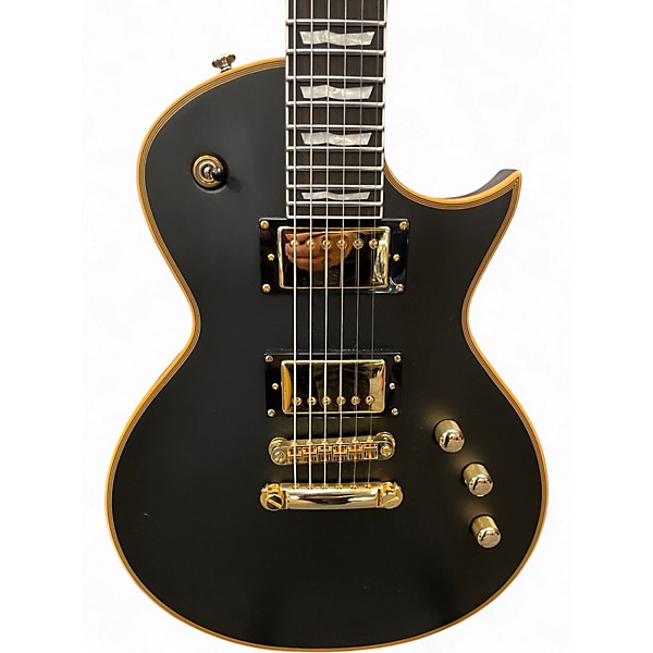 Used ESP LTD EC1000 Black and Gold Solid Body Electric Guitar