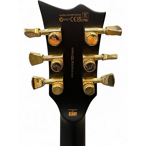 Used ESP LTD EC1000 Black and Gold Solid Body Electric Guitar
