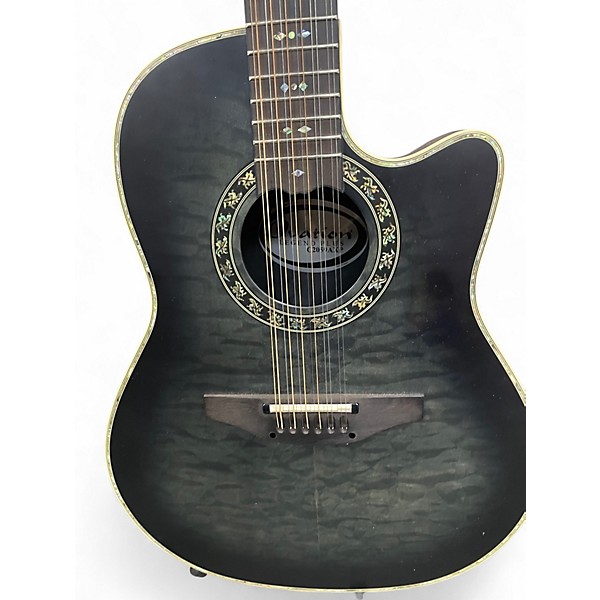 Used Ovation C2059AXP Black 12 String Acoustic Guitar