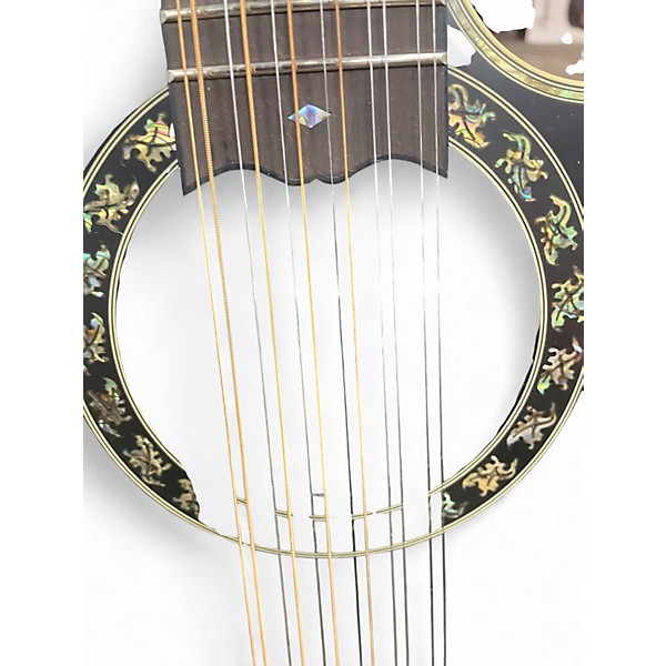 Used Ovation C2059AXP Black 12 String Acoustic Guitar