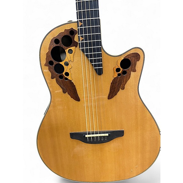 Used Ovation DS-778 Elite Long Neck Natural Acoustic Guitar