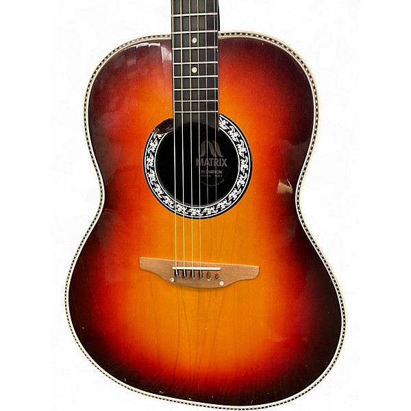 Used Matrix By Ovation 1632-1 3 Color Sunburst Acoustic Electric Guitar