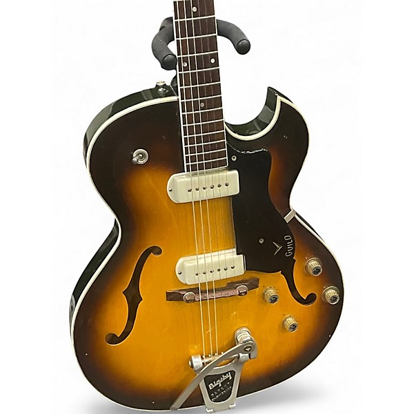 Vintage 1959 Guild SLIM JIM T100 2 Color Sunburst Hollow Body Electric Guitar