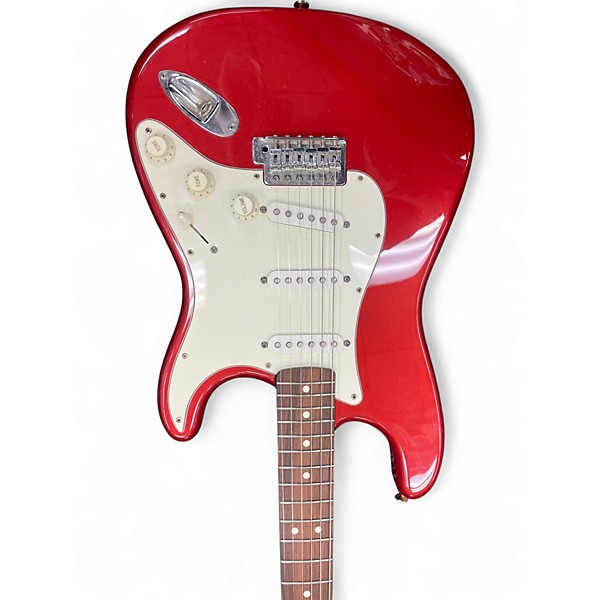 Used Fender Standard Stratocaster Candy Apple Red Metallic Solid Body Electric Guitar