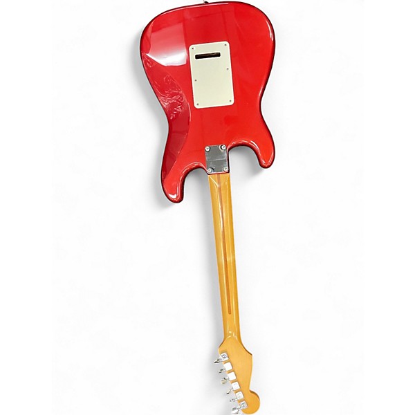 Used Fender Standard Stratocaster Candy Apple Red Metallic Solid Body Electric Guitar