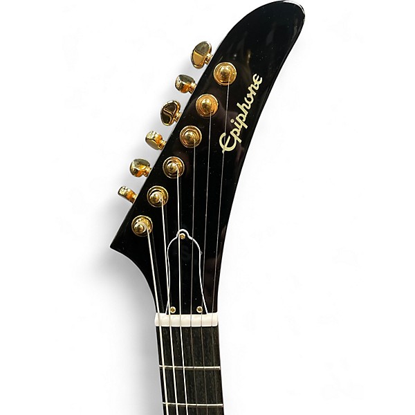 Used 2017 Epiphone Karina Explorer Natural Solid Body Electric Guitar