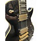 Vintage 1970s Aspen Les Paul Black and Gold Solid Body Electric Guitar