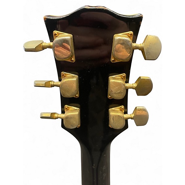 Vintage 1970s Aspen Les Paul Black and Gold Solid Body Electric Guitar