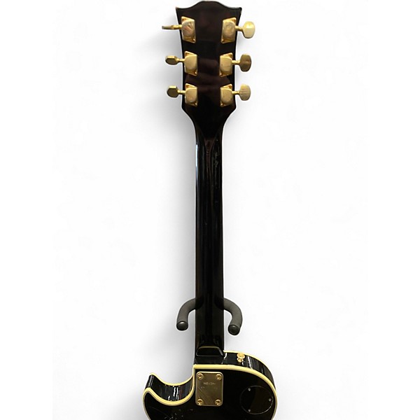 Vintage 1970s Aspen Les Paul Black and Gold Solid Body Electric Guitar