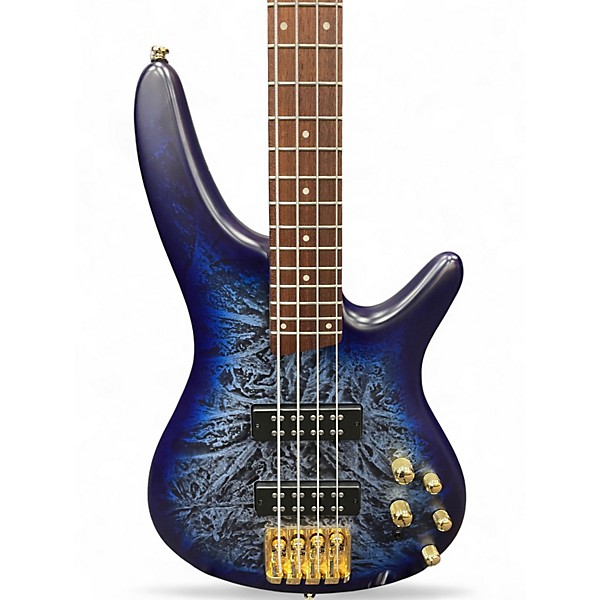 Used Ibanez SR300EDX Cosmic Blue Frozen Matte Electric Bass Guitar