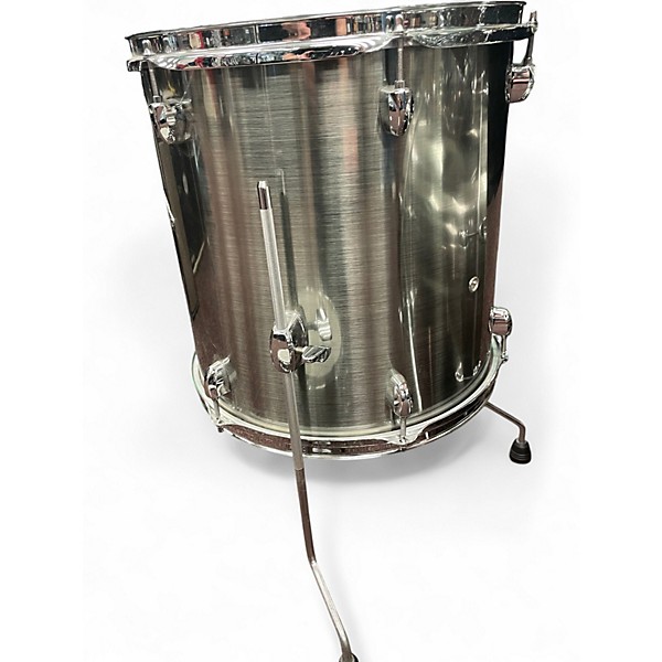 Used Pearl 5 Piece Export BRUSHED SILVER Drum Kit