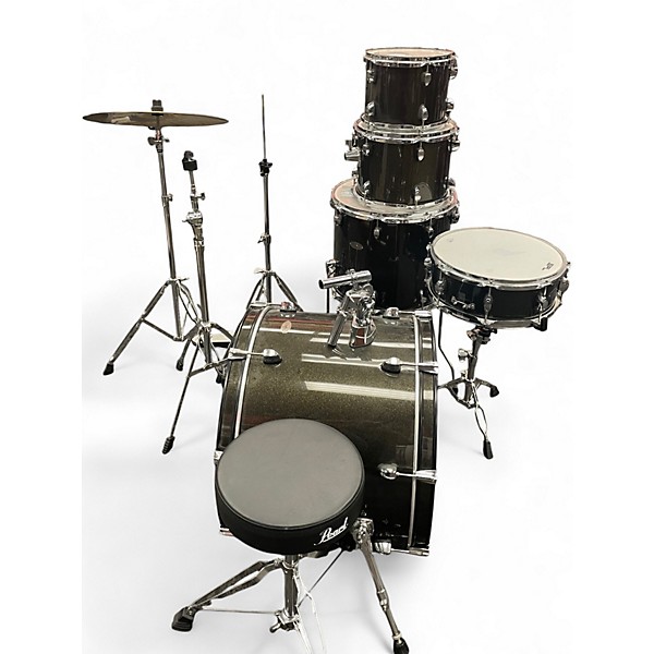 Used Sound Percussion Labs 5 Piece UNITY II Black Onyx Glitter Drum Kit