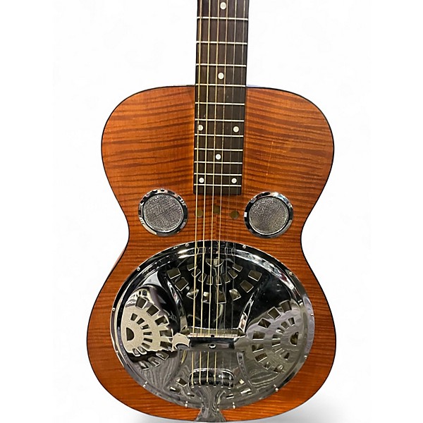 Used Dobro Hound Dog Deluxe Round Neck Natural Resonator Guitar