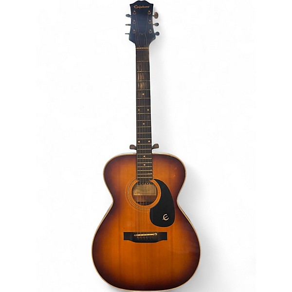 Vintage 1970s Epiphone FT-130 SB 2 Color Sunburst Acoustic Guitar