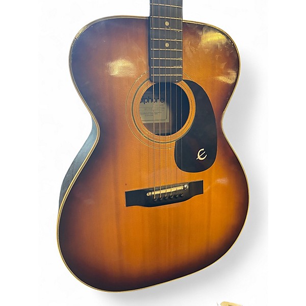 Vintage 1970s Epiphone FT-130 SB 2 Color Sunburst Acoustic Guitar