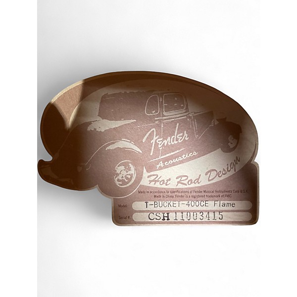 Used Fender T Bucket 400CE Natural Acoustic Electric Guitar