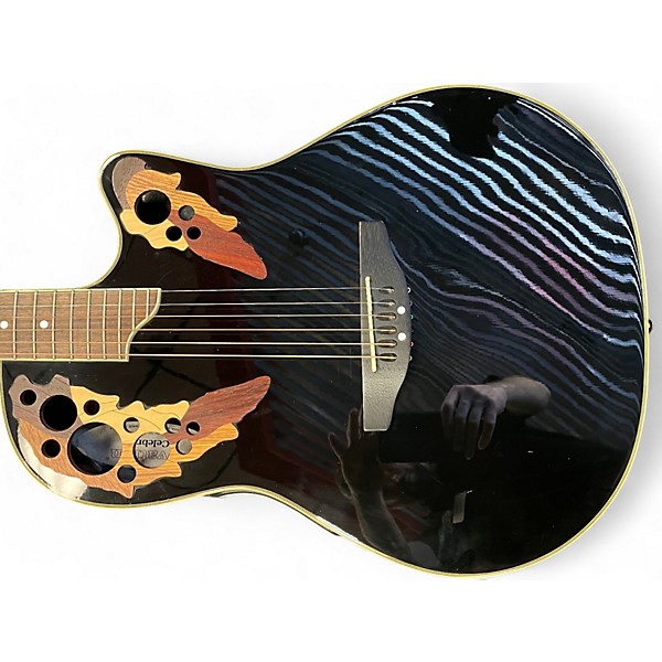 Used Ovation CS257 Celebrity Black Acoustic Electric Guitar