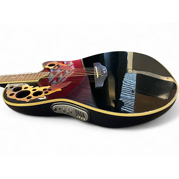 Used Ovation CS257 Celebrity Black Acoustic Electric Guitar