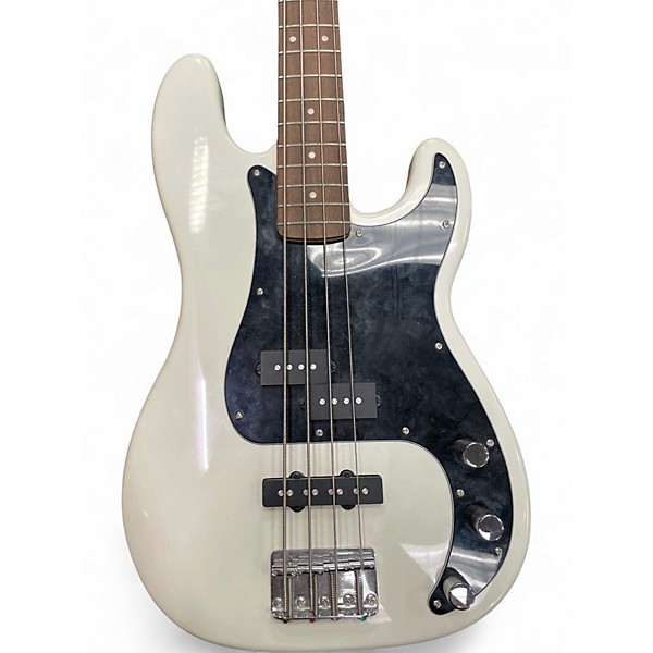 Used Squier Affinity Precision Bass Classic White Electric Bass Guitar