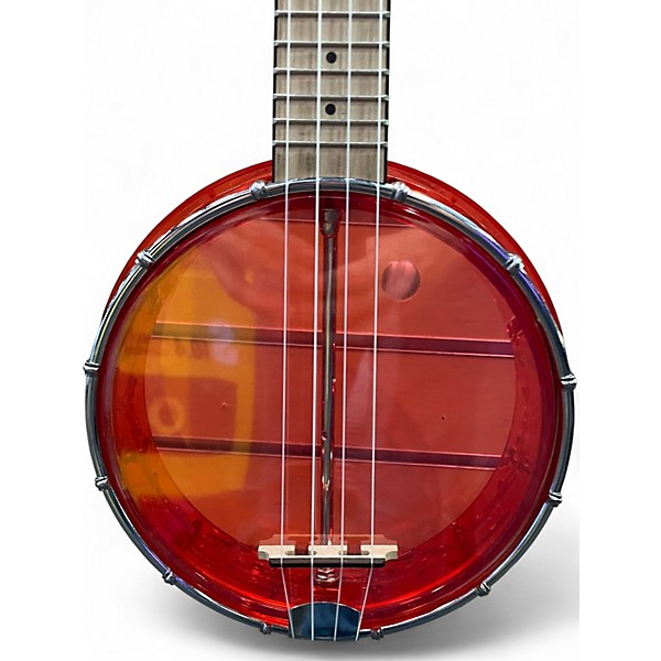 Used Gold Tone LITTLE GEM BANKJO Trans Red Banjo