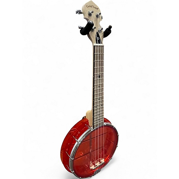 Used Gold Tone LITTLE GEM BANKJO Trans Red Banjo