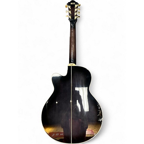Used Ibanez AEL207E Trans Black Acoustic Electric Guitar