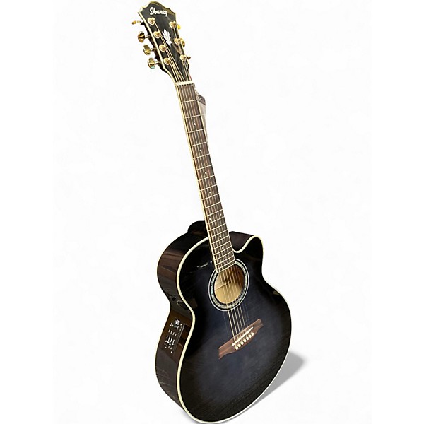 Used Ibanez AEL207E Trans Black Acoustic Electric Guitar