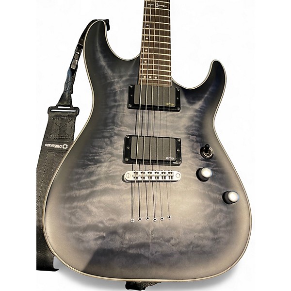 Used Schecter Guitar Research C1 Platinum Trans Gray Solid Body Electric Guitar