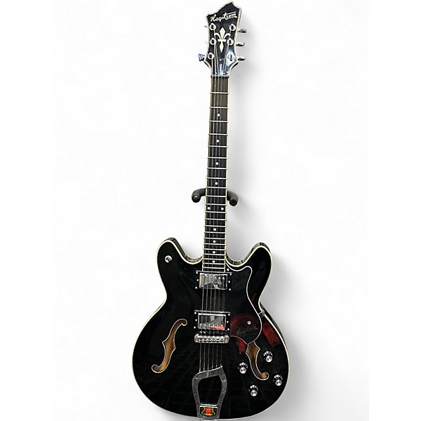 Used Hagstrom VIKING Black Hollow Body Electric Guitar