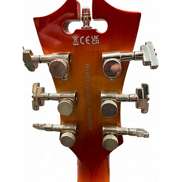 Used D'Angelico Premier Mini DC XT Dark Iced Tea Burst Hollow Body Electric Guitar