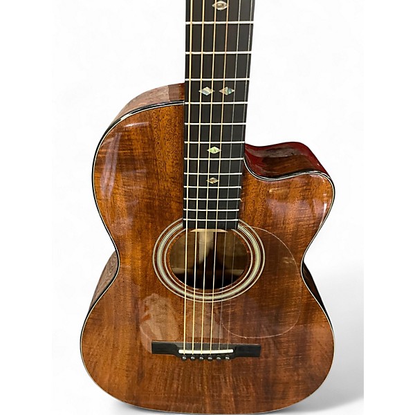 Used Recording King RP2-729-C Tonewood Reserve Koa 00 Cutaway Natural Acoustic Guitar