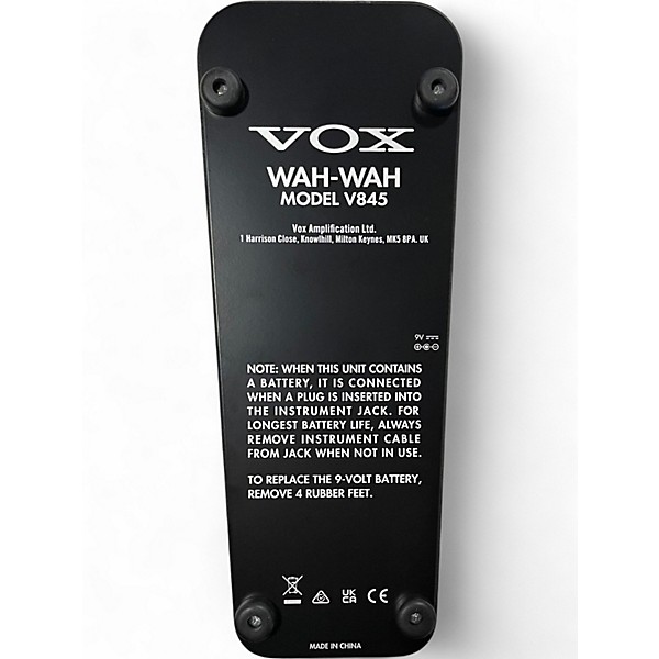 Used VOX V845 Classic Wah Effect Pedal