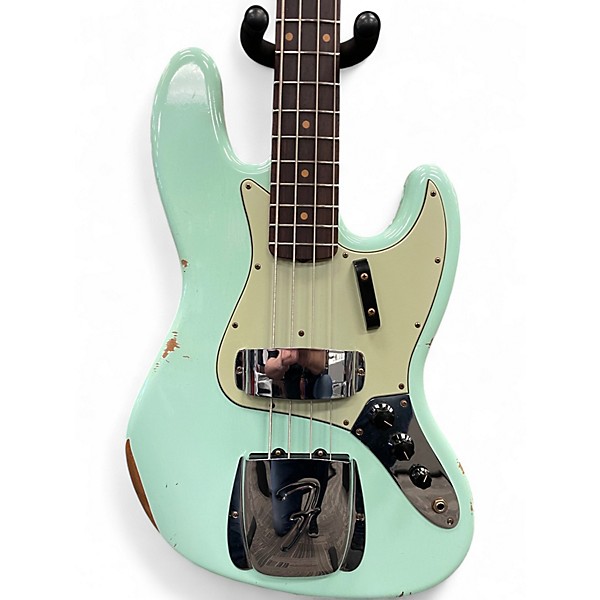 Used 2024 Fender LTD 64 Jazz Bass Relic Custom Shop Surf Green Electric Bass Guitar