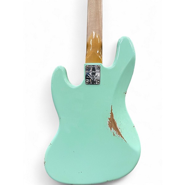 Used 2024 Fender LTD 64 Jazz Bass Relic Custom Shop Surf Green Electric Bass Guitar