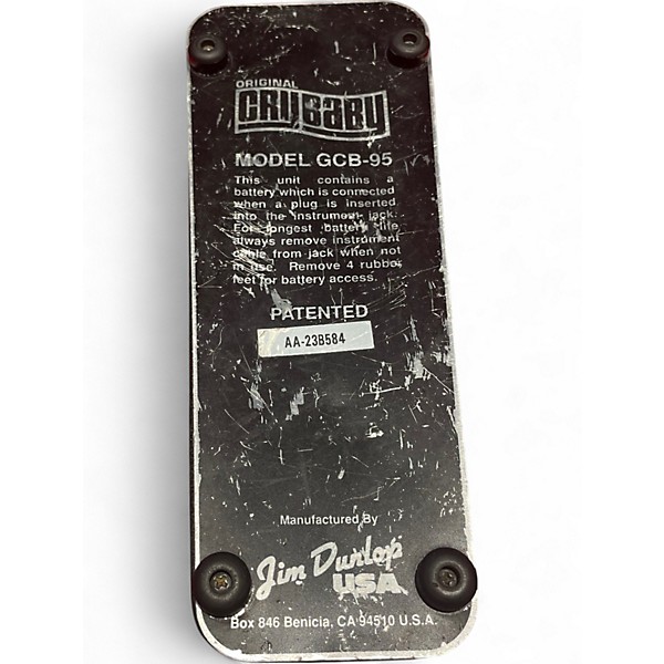 Used Dunlop GCB95 Original Crybaby Wah Effect Pedal